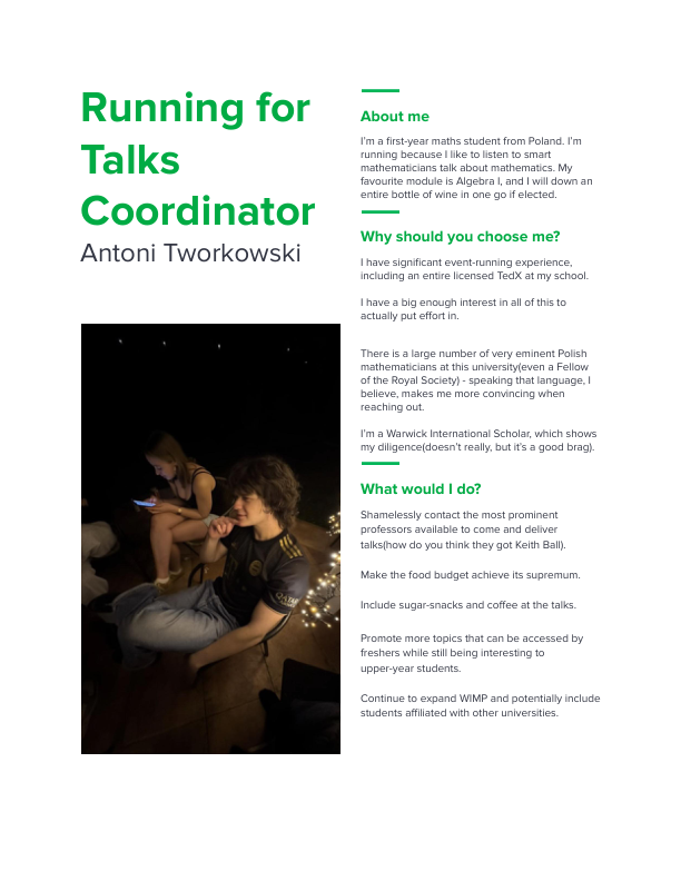 Antoni Tworkowskin (Talks)